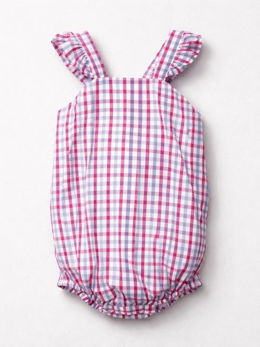 Southern Sunshine Kids red white blue plaid Charlie Bubble romper size 3T